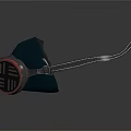 Fire Equipment Gas Mask With Green Red Protective Design And Filter Canisters