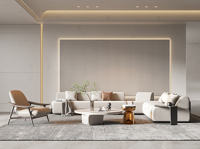 modern living room 3d model