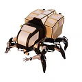 Smart Machine Featuring Beetle Like Design And Multiple Mechanical Legs 3d model