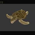 Modern Little Turtle Green Turtle Big Turtle Black Turtle 3d model