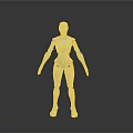 Humanoid Robot Character With Silver Metallic Body And Blue Glowing Accents