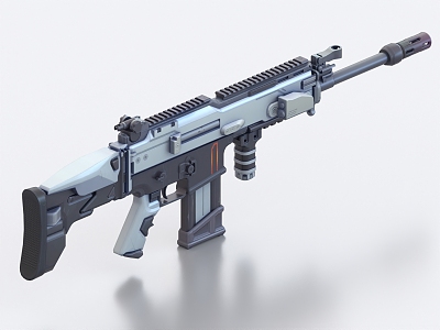 Assault Rifle Automatic Rifle Weapon Firearms Science Fiction Rifle Science Fiction Gun Submachine Gun model