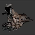 Rocky Cliffside Terrain With Ancient Cave Dwellings Weathered Rock Formations And Historic Ruins