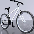 Stylish White Bicycle Featuring Black Tires Black Seat And Silver Spokes Design
