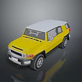 Yellow Off Road SUV With White Roof And Modern Exterior Design