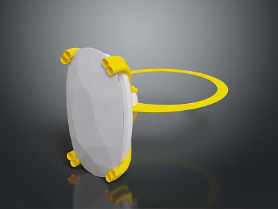 Practical Yellow And White Household Holder With Hanging Loop For Daily Use 3d model