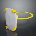 Practical Yellow And White Household Holder With Hanging Loop For Daily Use