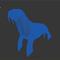 Detailed 3D Walrus Anatomical Model For Medical Education With Muscle Structure