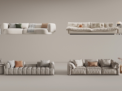 Cream wind sofa side corner several 3d model