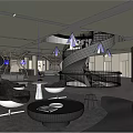 Modern Hotel Lobby Interior With Spiral Staircase And Luxury Seating Furniture