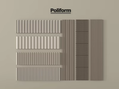 Poliform Modern Wall Panels with Various Textured Patterns and Styles 3d model