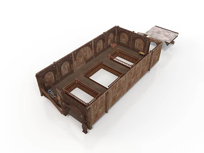 Traditional Vintage Wooden Cabinet With Intricate Carved Details And Multiple Storage Compartments 3d model
