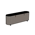 Modern Wooden Entryway Sideboard Cabinet With Panel Doors And Minimalist Sleek Design