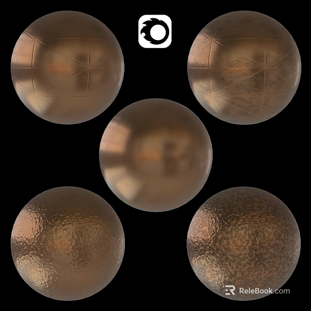 Metal Sphere Components With Various Surface Textures And Finishes Options 3d model 