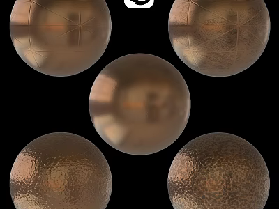 Metal Sphere Components With Various Surface Textures And Finishes Options 3d model