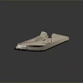 Futuristic Silver Shiny Concept Sports Car Model With Aerodynamic Reflective Surface Design