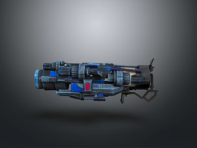 Futuristic Aerospace Engine With Intricate Blue Black Mechanical Structure For Space Exploration 3d model