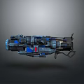 Futuristic Aerospace Engine With Intricate Blue Black Mechanical Structure For Space Exploration