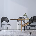 Modern Dining Table and Chair Combination 3d model