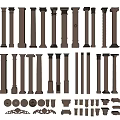 Jane's Roman Column Carved Column 3d model