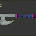 Vintage Axe Featuring Rustic Metal Blade Wooden Handle Stripe Pattern And Reflection