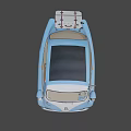 BMW Blue Vintage Micro Car With Classic Retro Design And Compact Body