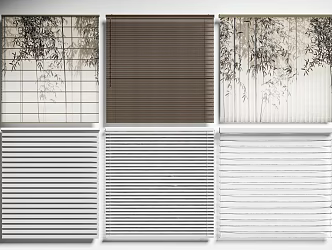 New Chinese Curtain Venetian Curtain Dream Curtain 3d model