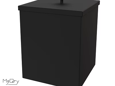 MyDry Black Square Laundry Waste Bin For Household Cleaning Supplies 3d model