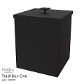 MyDry Black Square Laundry Waste Bin For Household Cleaning Supplies