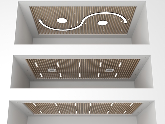 Fangtong Suspend Ceiling Grille Suspend Ceiling Lv Fangtong Tianhua Suspend Ceiling Square Ceiling Wood Grille Suspend Ceiling Industrial Wind Ceiling 3d model