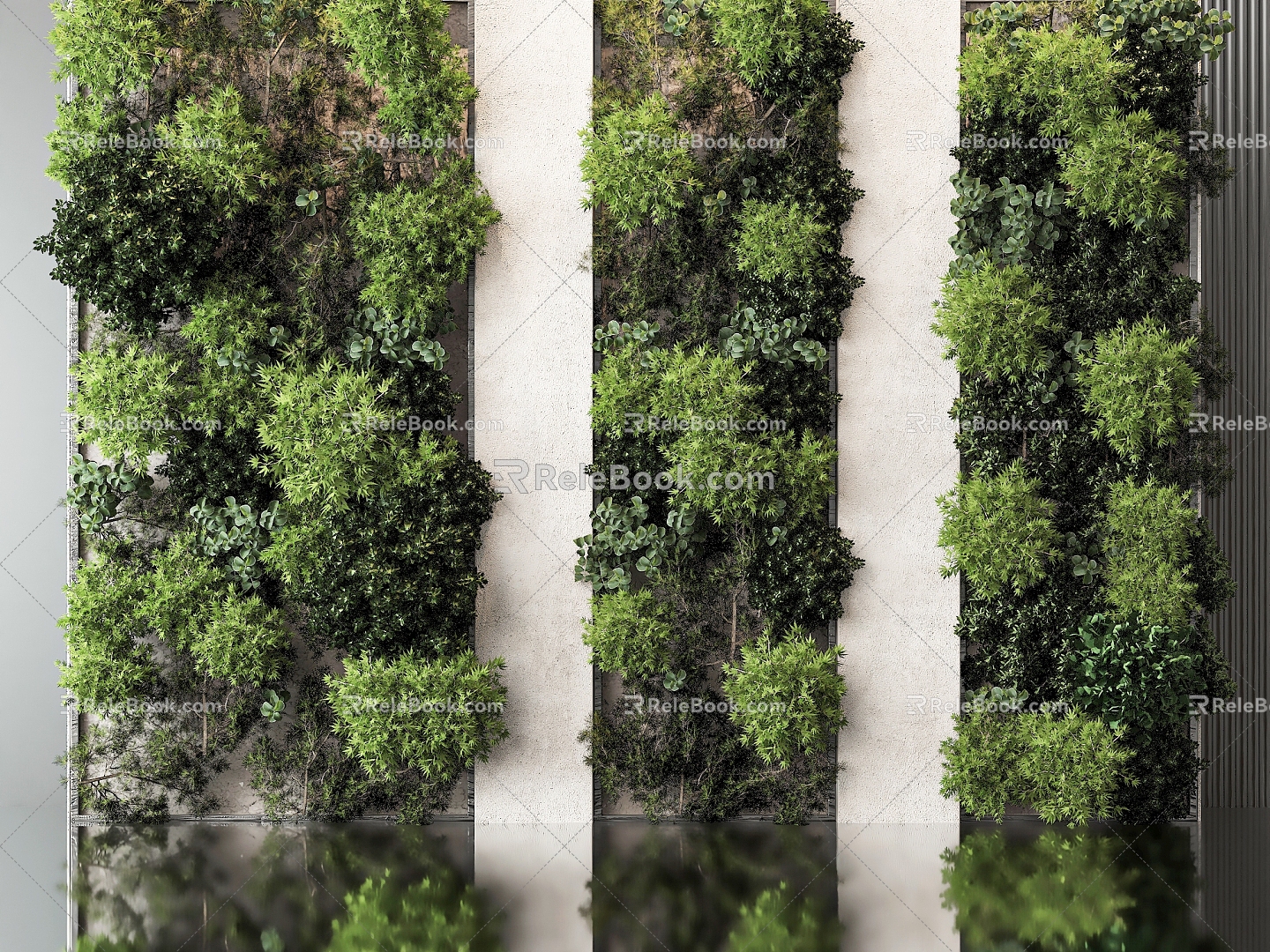 Modern Plant Wall 3d model