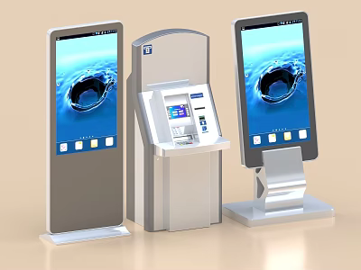Smart Machines Including Self service Kiosk And Digital Displays 3d model