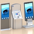 All-in-one financial equipment intelligent terminal shopping guide machine number machine ticket machine cash machine intelligent equipment 3d model