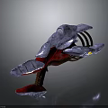 Futuristic Motorcycle With Silver Metallic Body Red Accents And Streamlined Design
