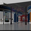 European shopping mall electronic street fashion simple 3d model