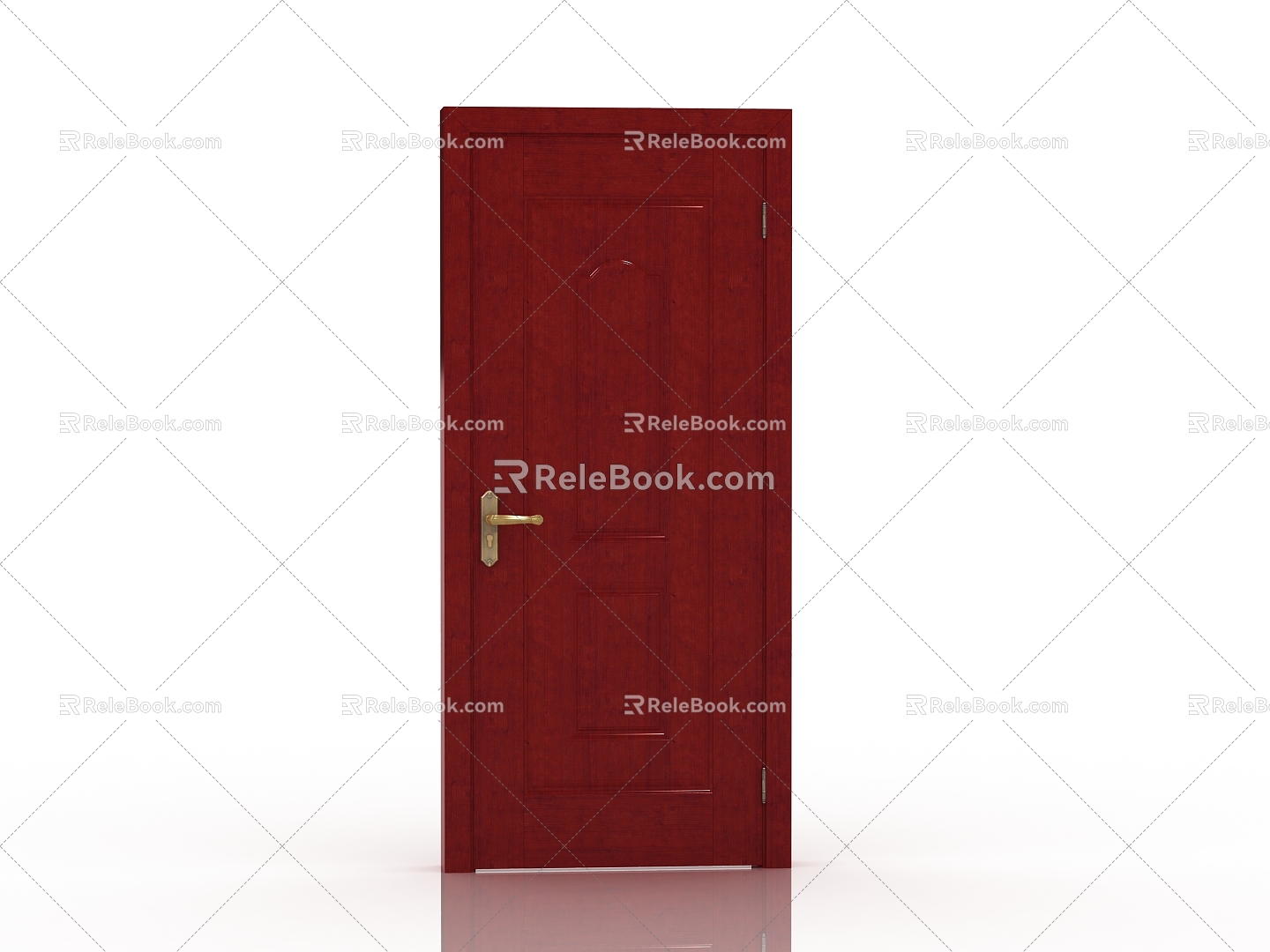 New Chinese Wooden Door 3d model