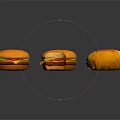 Delicious Juicy Burgers With Bitten One And Burger Logo Packaging
