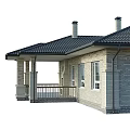 Traditional Single Family House With Gabled Roof Brick Exterior Attached Garage And Front Porch
