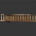 Intricate Ancient Architectural Ruins Model With Stone Columns Steps And Structure