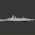Detailed Historical Battleship Scale Model Showcasing Classic Warship Design Elements