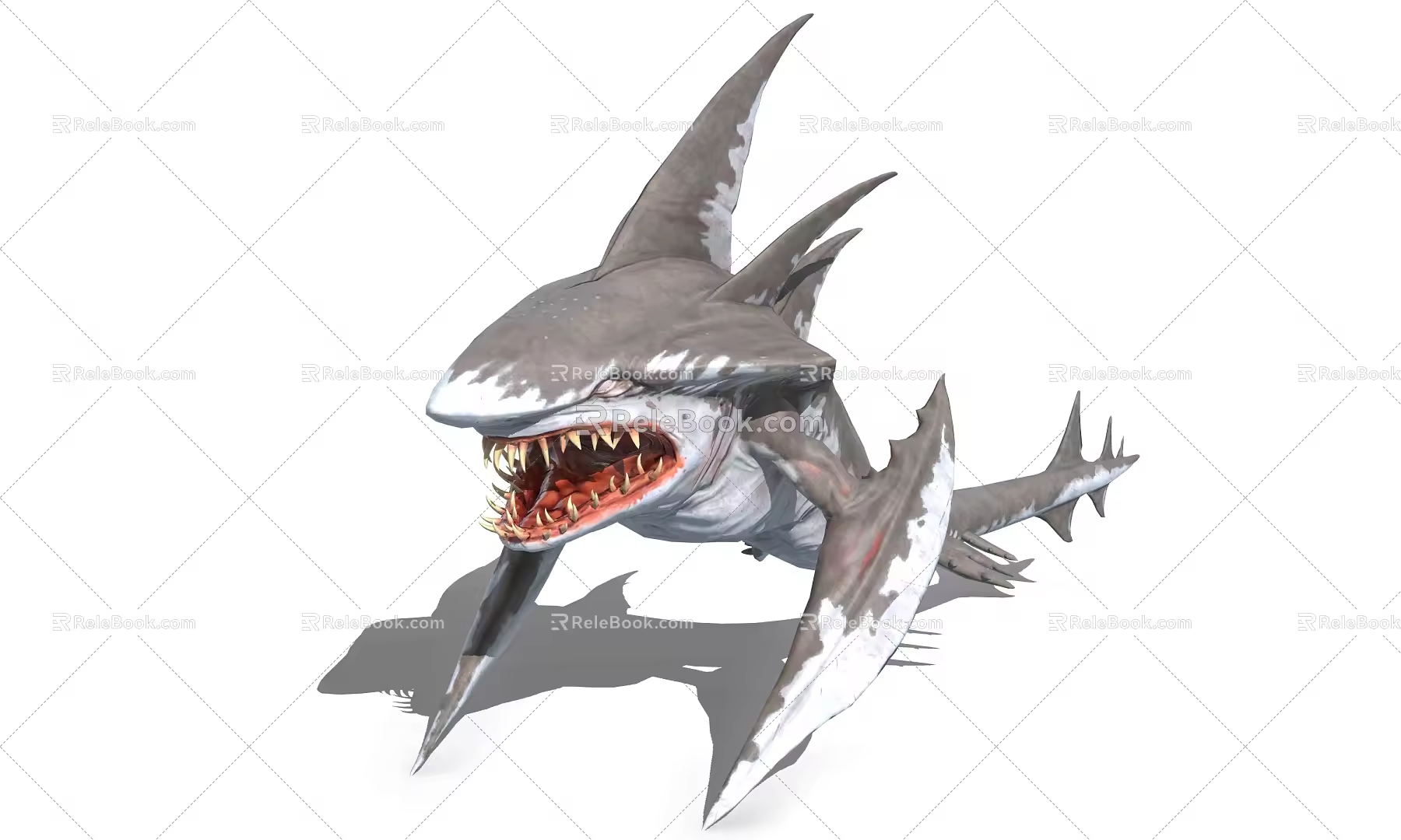Mutant Creatures Shark Monster Game Character 3d model