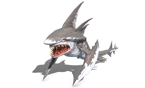 Mutant Creatures Shark Monster Game Character 3d model