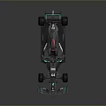 Black And Green Formula 1 Racing Car With Number 44 Sleek Aerodynamic Design