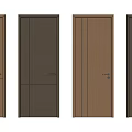 Modern Hinged Doors With Various Wood Grain Colors And Simple Design