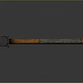 Durable Steel Head Hammer With Orange Wooden Handle And Wrapped Grip Design