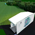 Outdoor Park Area Design Featuring Entrance Square Basketball Court Activity Lawn And Rest Seats