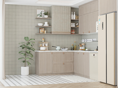 Cream kitchen Modern kitchen model