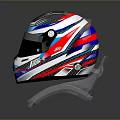 Colorful Racing Helmet With Carbon Fiber Texture And Transparent Front Visor