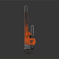 Orange Heavy Duty Pipe Wrench Tool With Steel Construction And Secure Grip