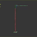 Modern Green Floor Lamp With Black Metal Stand And White Square Base